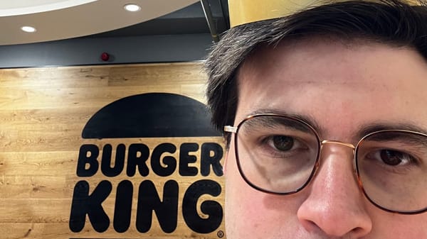 The author at Burger King.