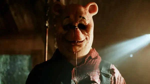 A demonic Winnie the Pooh from Blood and Honey.